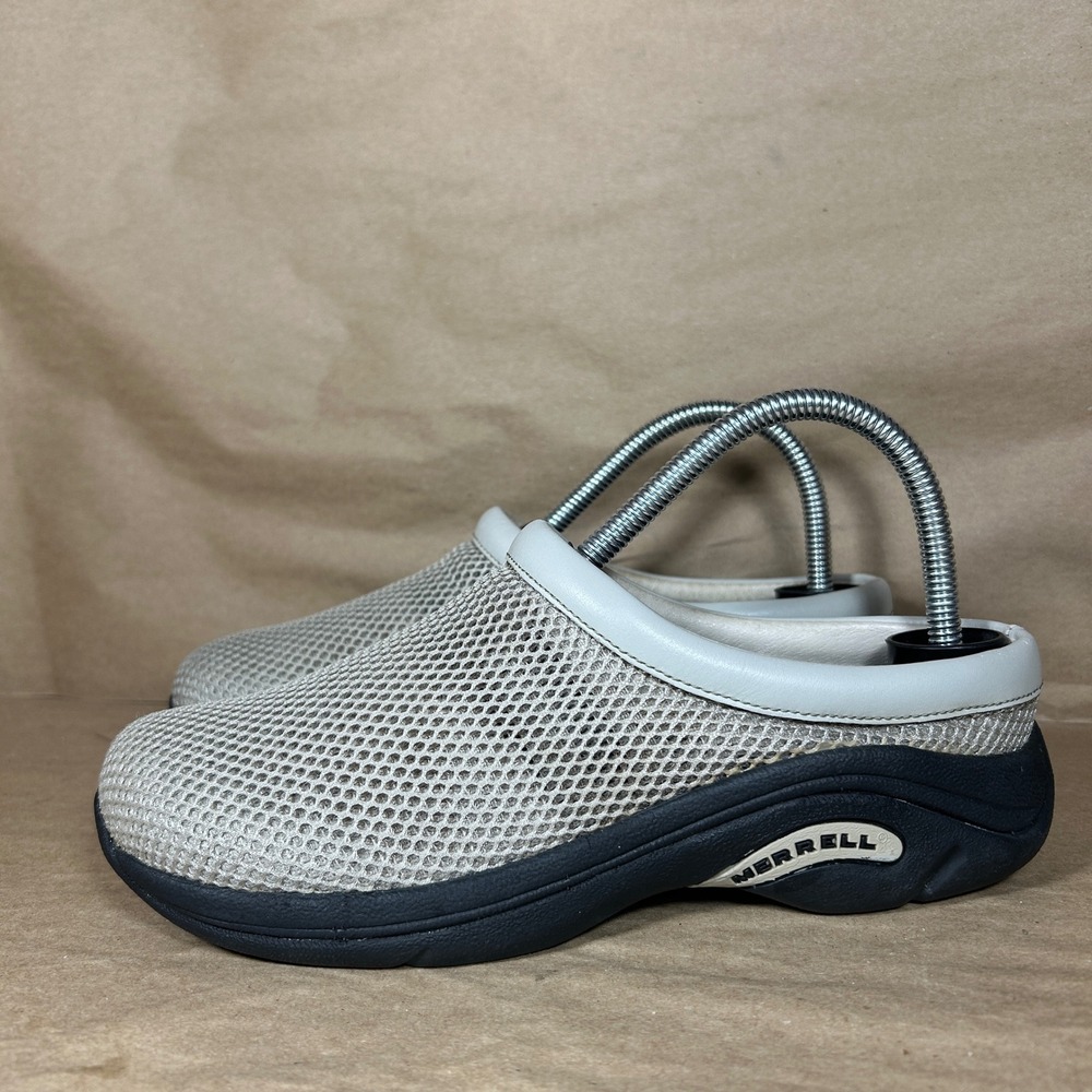 Merrell Mesh Slide Women 7.5 Silvermist Solid Slip On Mules J62122